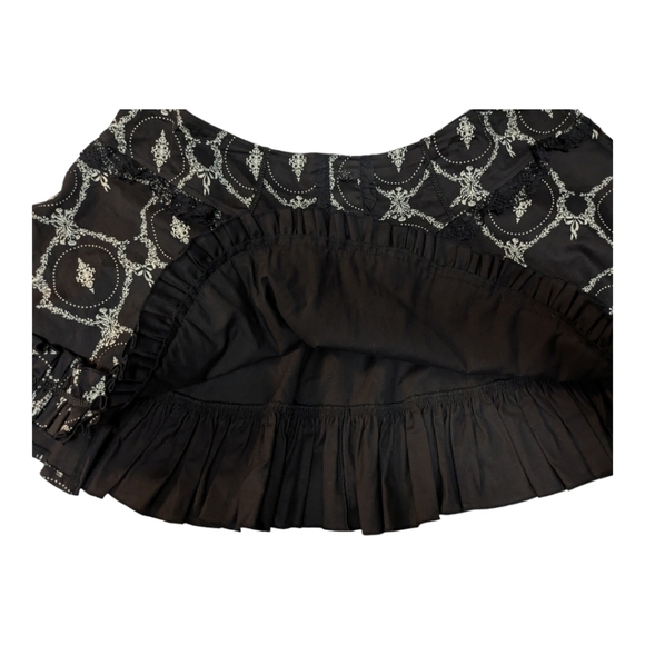 Lip Service black ruffle lace mini skirt plus size 2 tiered punk gothic - Picture 6 of 11